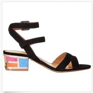 Nina Originals Villa Black Suede Sandal NWT